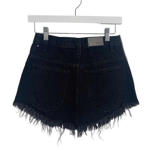 Carmar Beatrice Zip Front Black Denim Mini Skirt Y2K Festival Boho Womens 24 - Picture 3 of 7